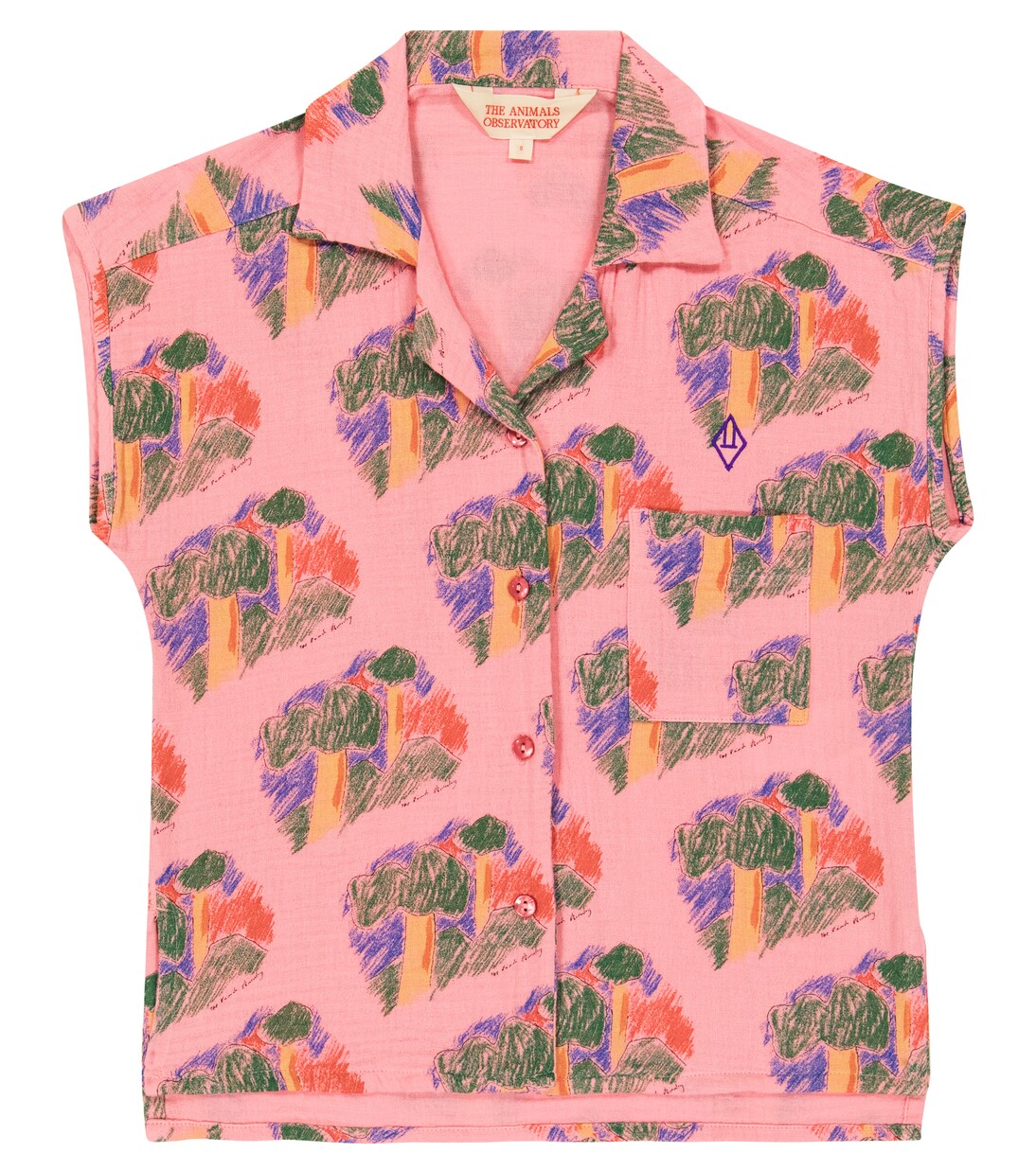 Kangaroo printed cotton top | The Animals Observatory