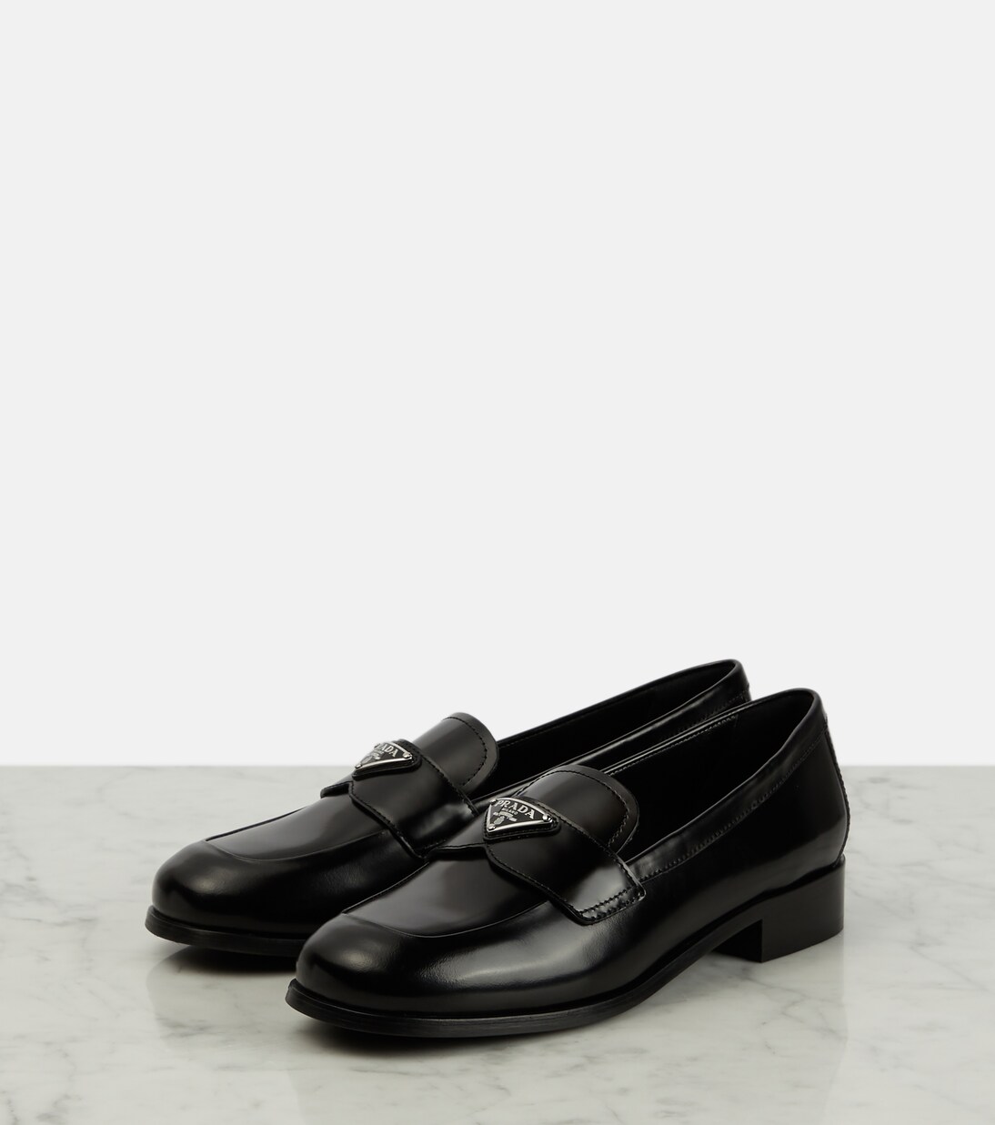 Penny leather loafers | Prada