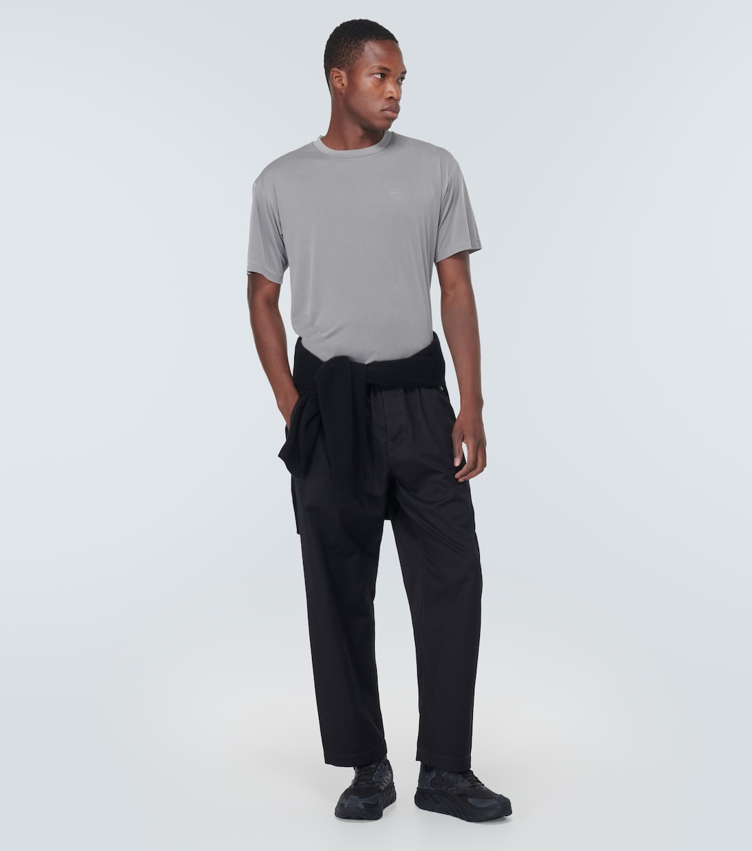 Clifton LS leather-trimmed mesh sneakers | Hoka One One