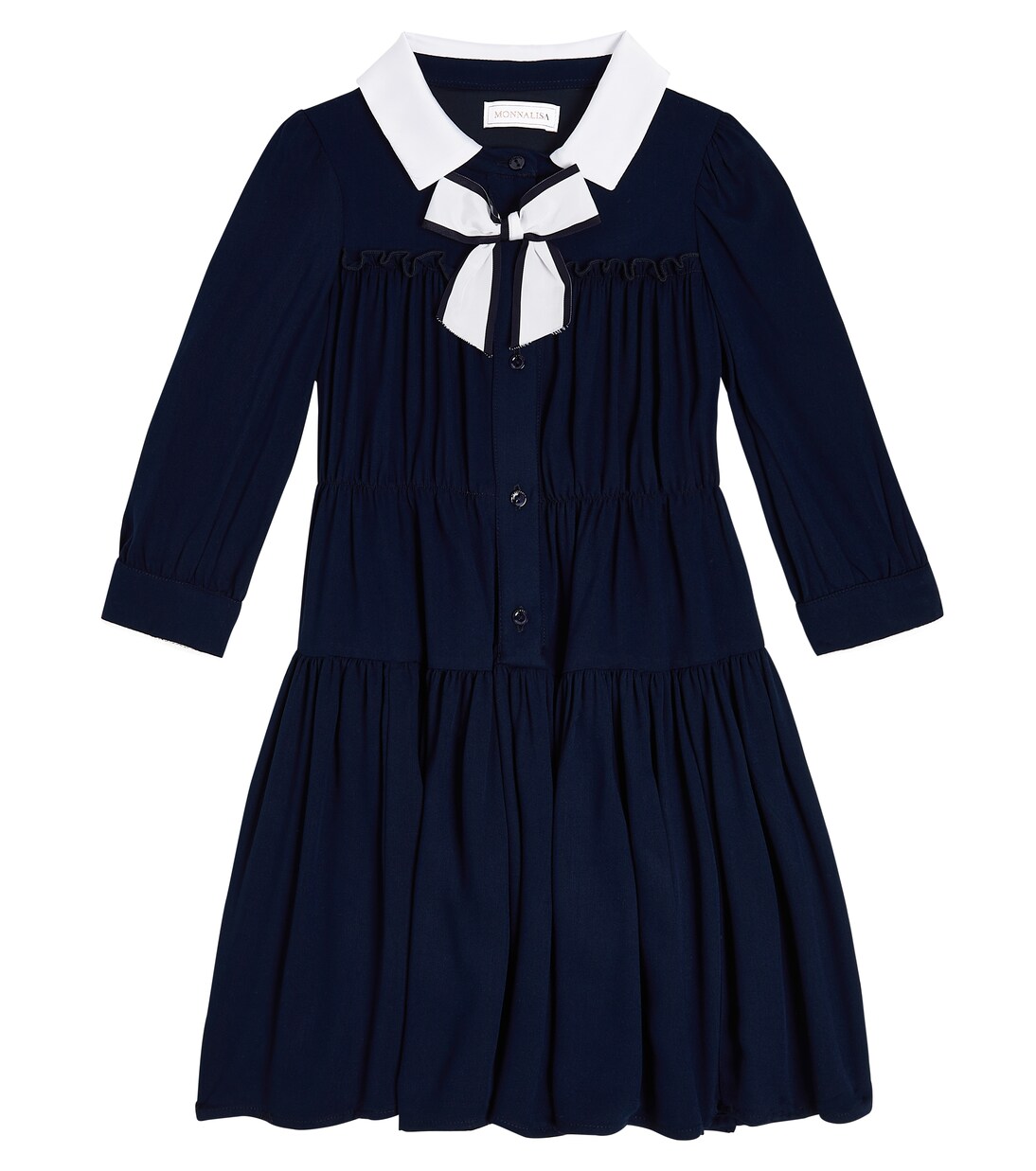 Annabel tiered twill dress | Monnalisa