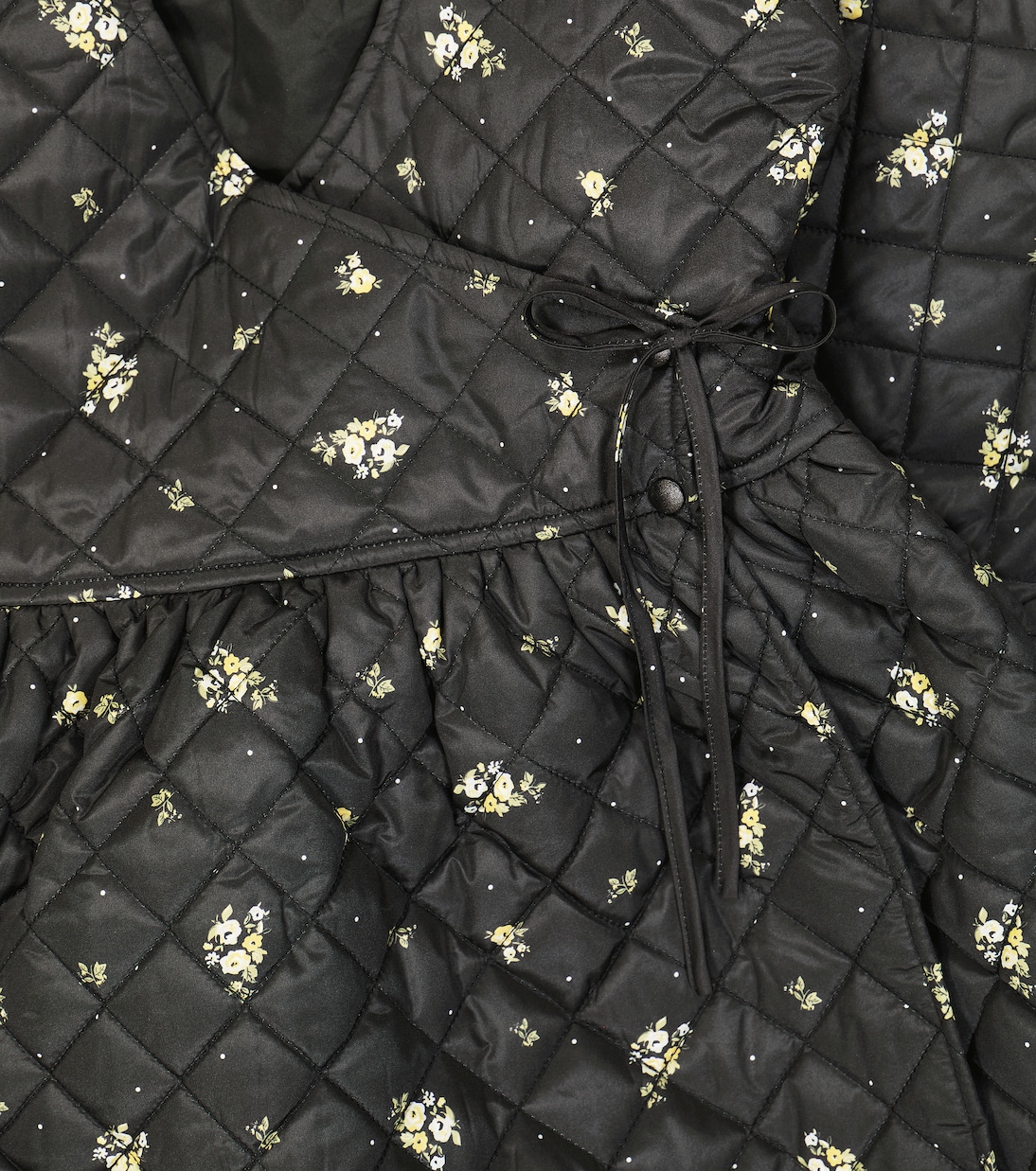 Yoko floral padded wrap dress | C'era Una Volta