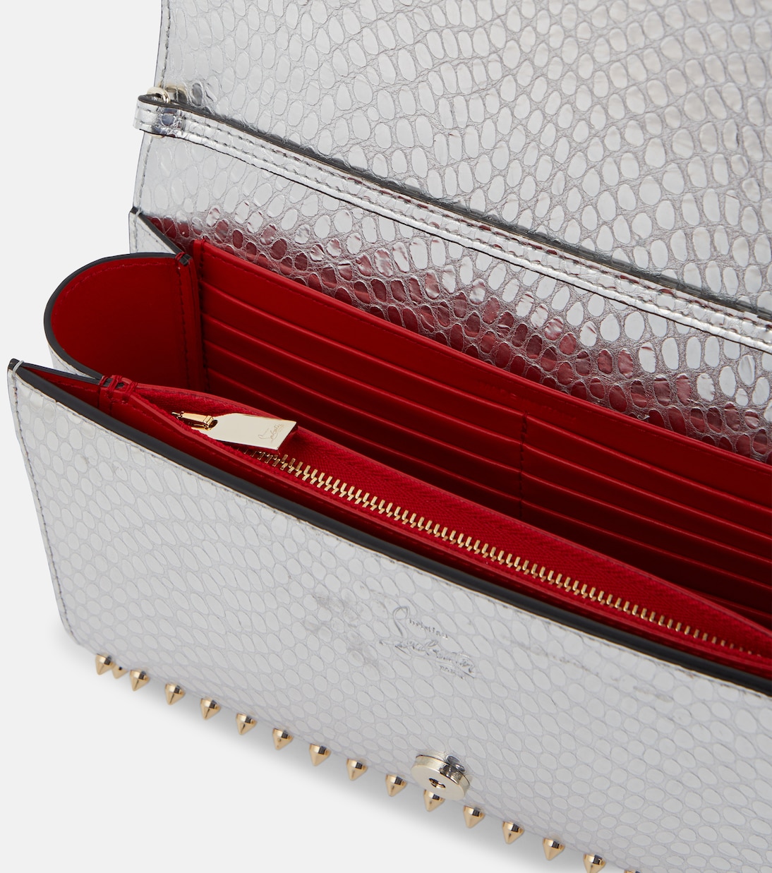 Paloma snake-effect leather clutch | Christian Louboutin