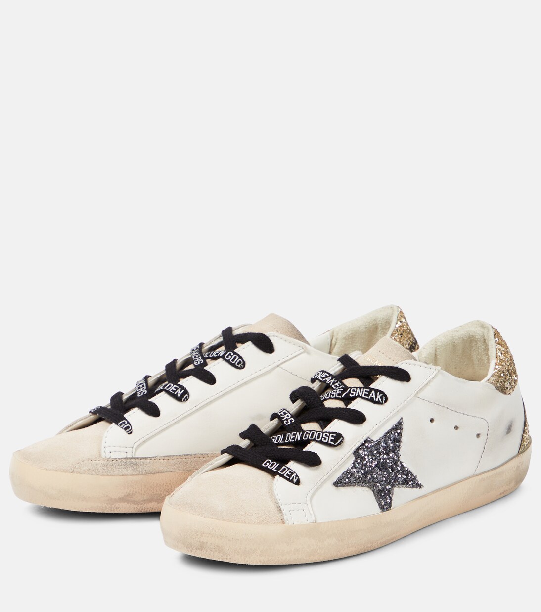 Sneakers Super-Star aus Leder mit Glitter | Golden Goose