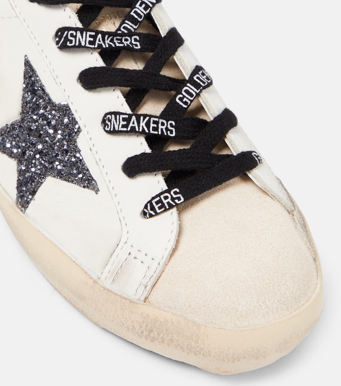 Sneakers Super-Star aus Leder mit Glitter | Golden Goose