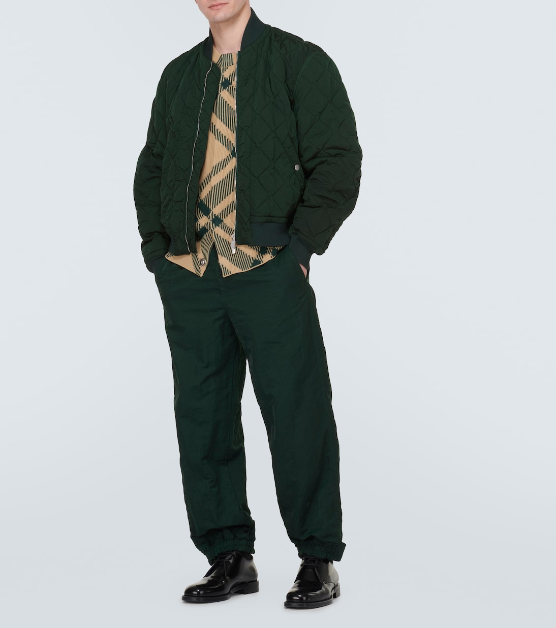 Burberry Check wool-blend cardigan | Burberry