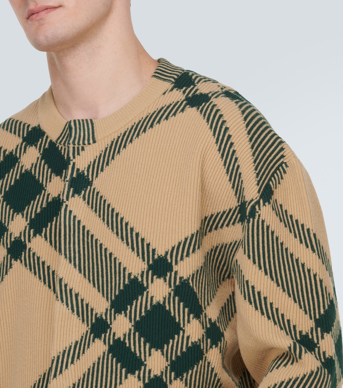 Burberry Check wool-blend cardigan | Burberry