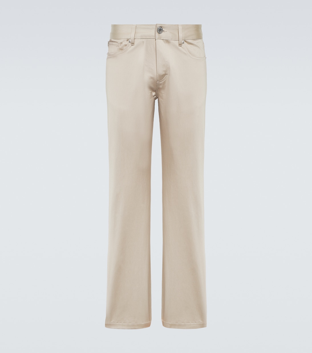 Cotton satin straight pants | Ami Paris