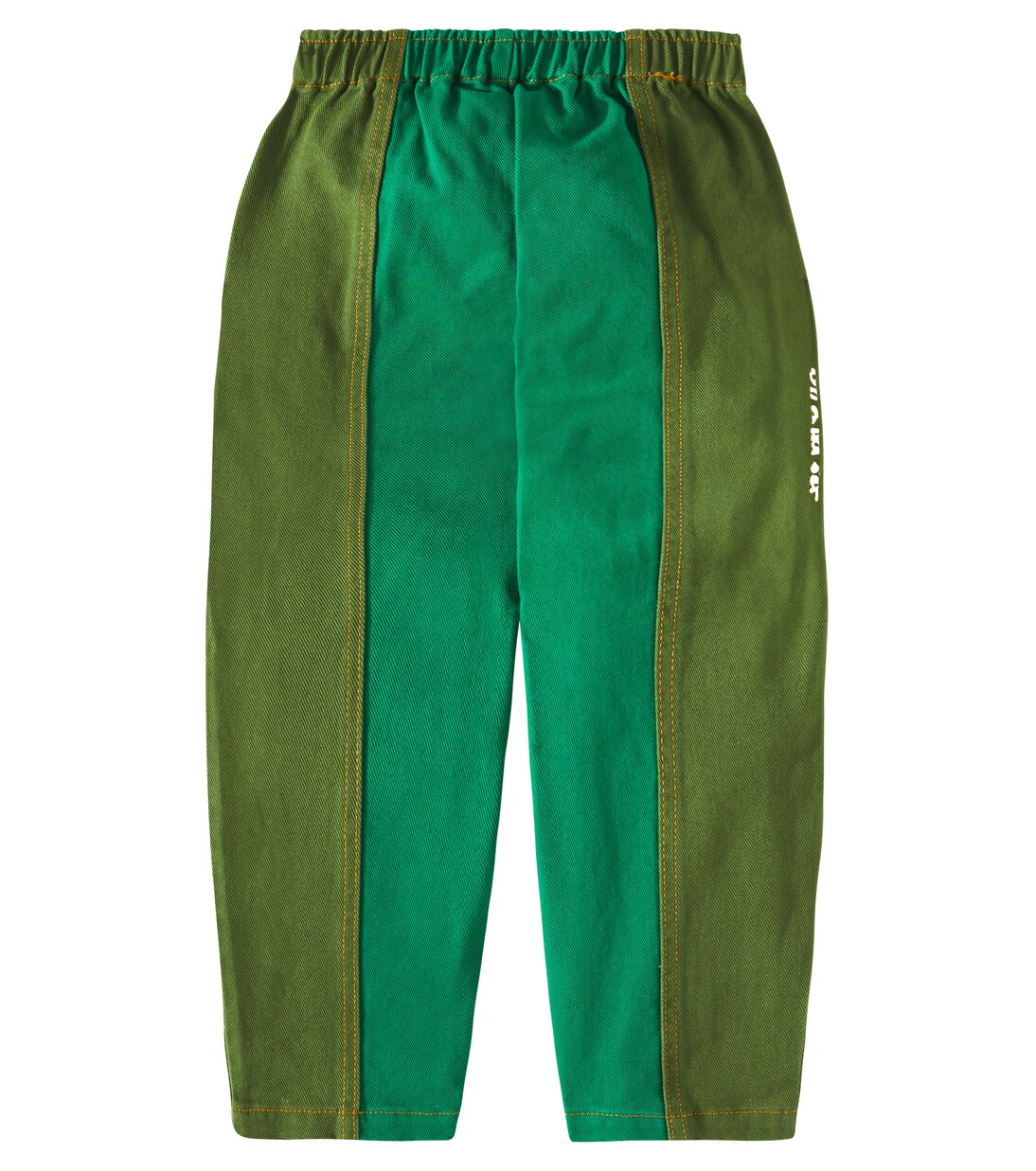 Colorblocked cotton wide-leg pants | Tinycottons