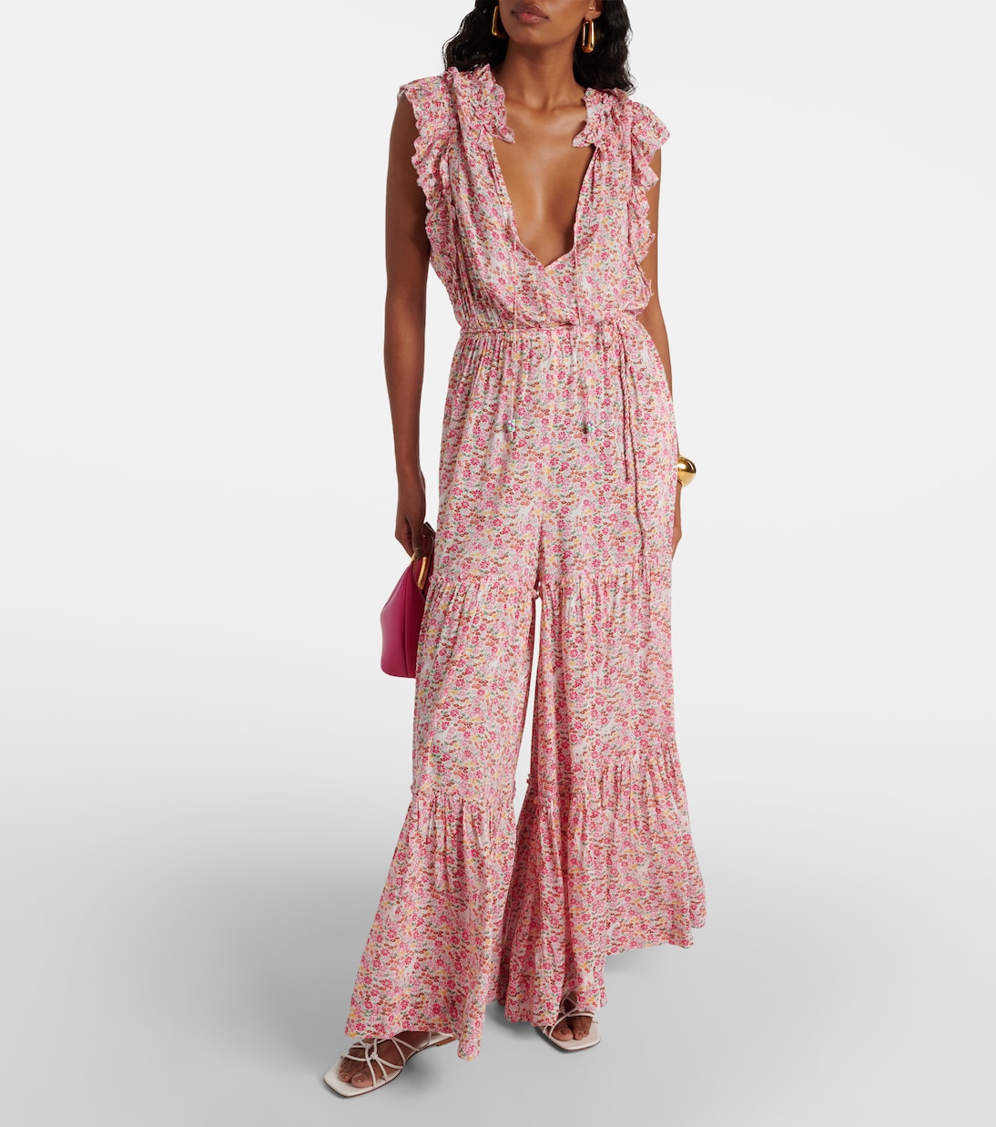 Belene floral ruffled jumpsuit | Poupette St Barth
