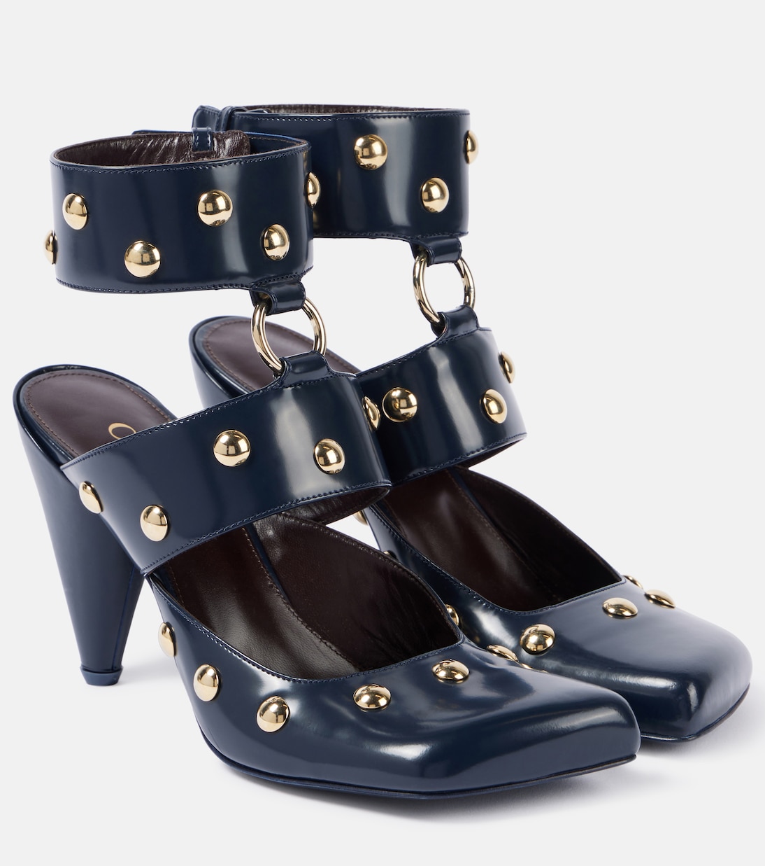 Jade studded leather pumps | Chloé