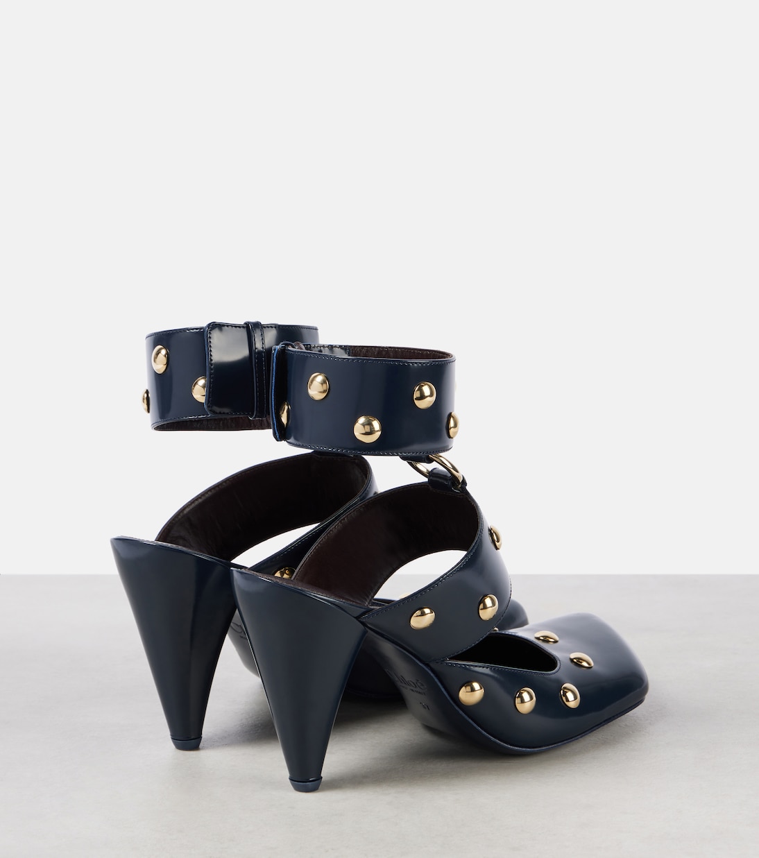 Jade studded leather pumps | Chloé