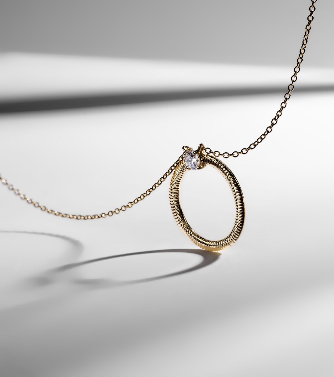 Prince 14kt gold necklace with diamonds | Stone and Strand