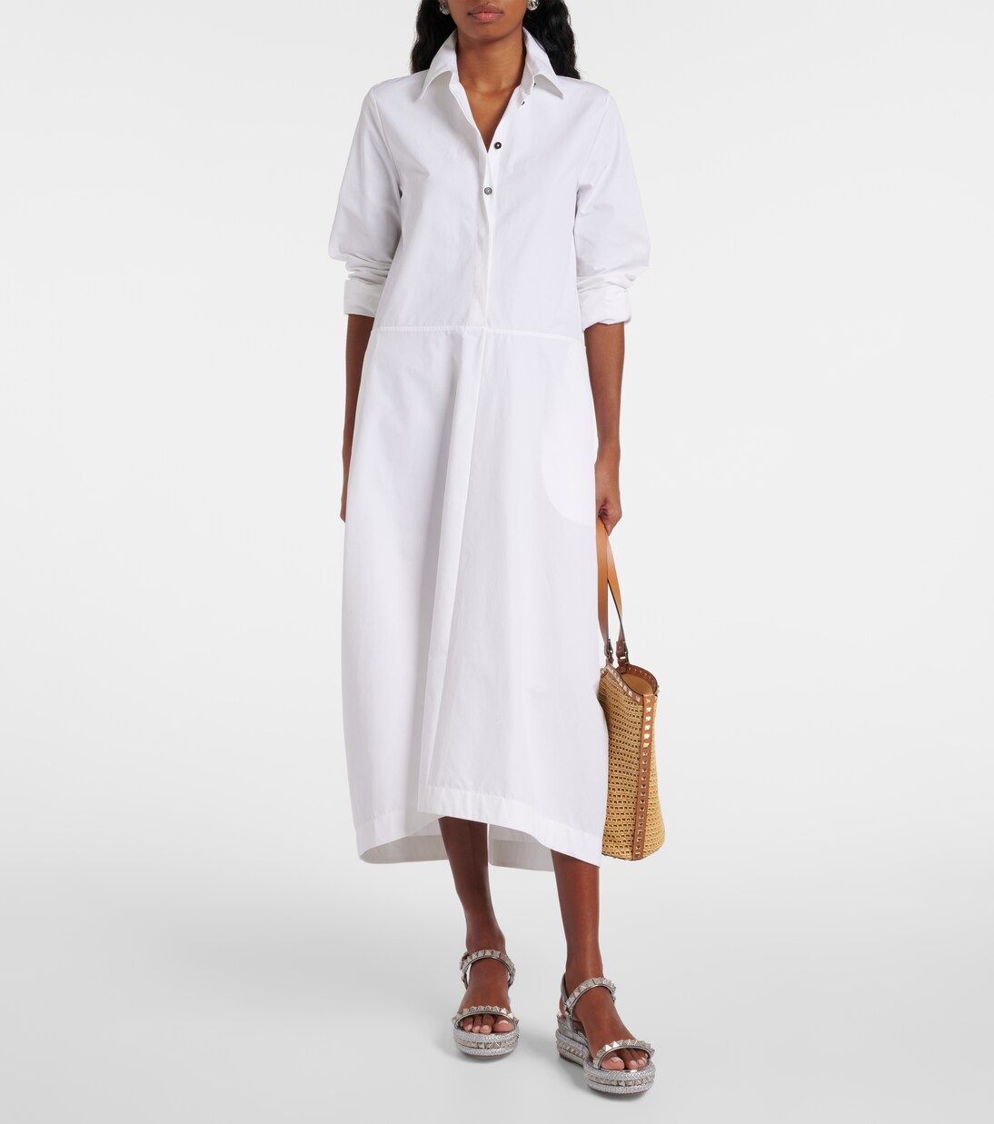 Espadrille-Wedges Pyraclou 60 aus Metallic-Leder | Christian Louboutin