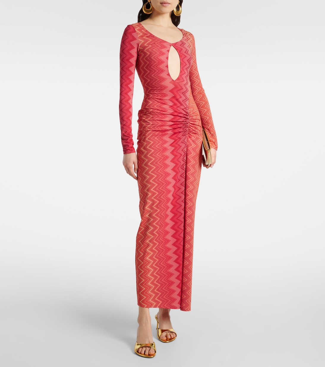 Chevron lamé midi dress | Missoni