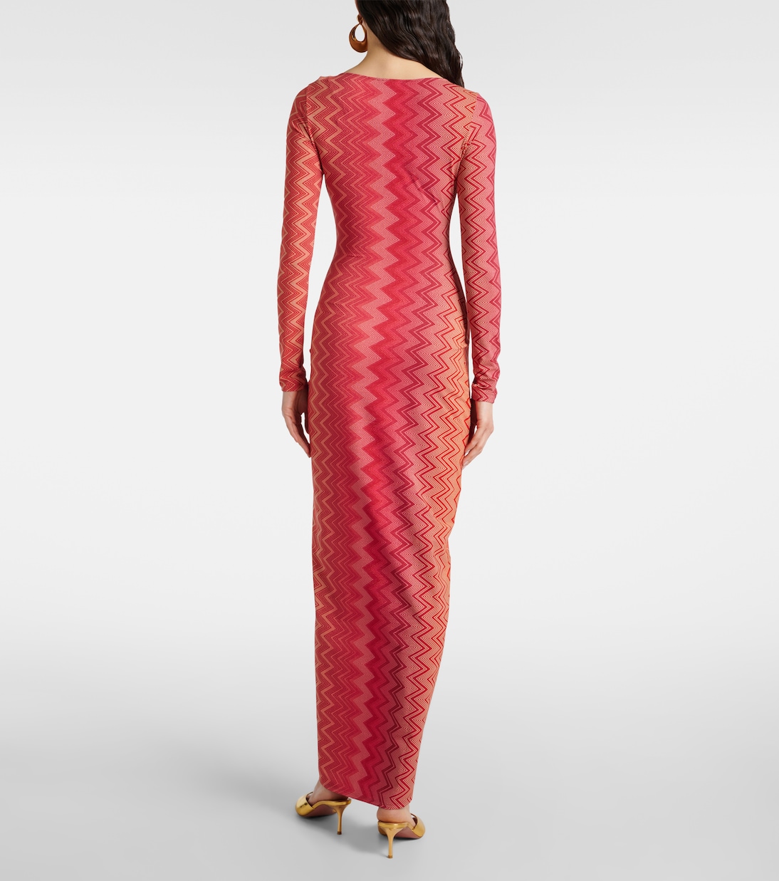 Chevron lamé midi dress | Missoni