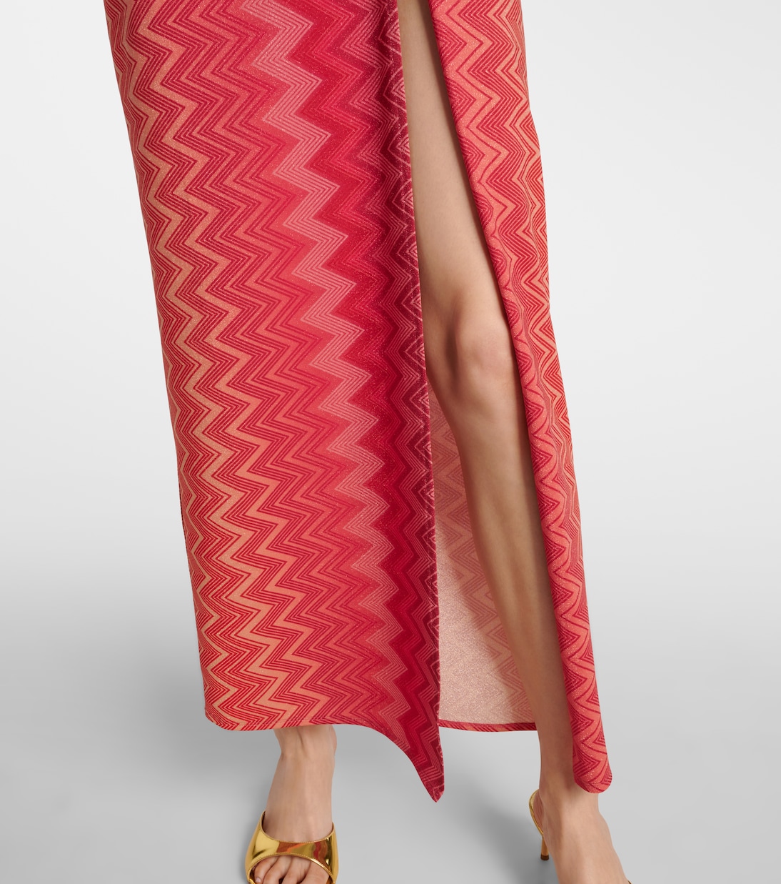Chevron lamé midi dress | Missoni