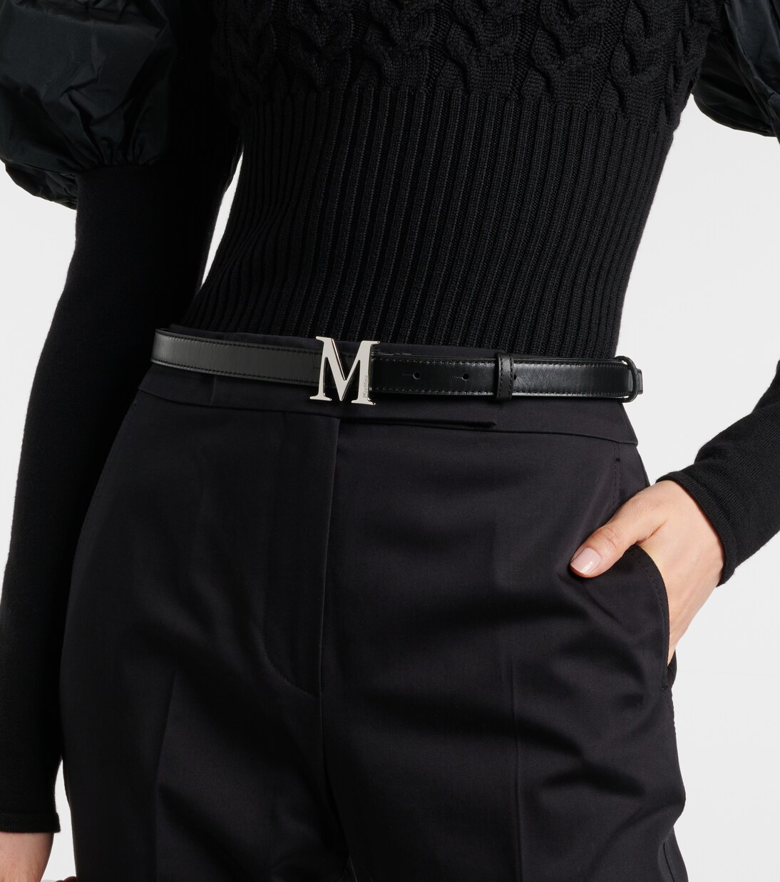 Logo leather belt | Max Mara