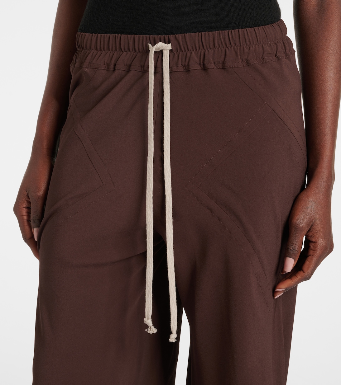 Gerade Hose Dietrich Drawstring aus Crêpe-Cady | Rick Owens