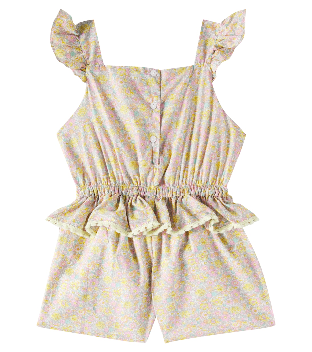 Floral cotton poplin romper | Patachou
