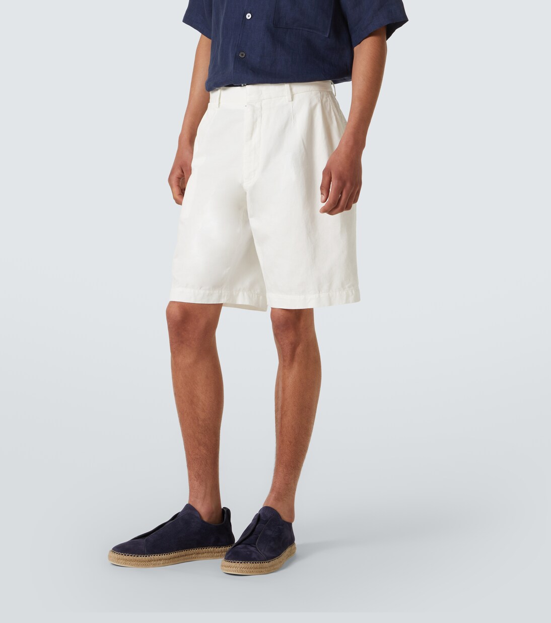 Cotton and linen Bermuda shorts | Zegna