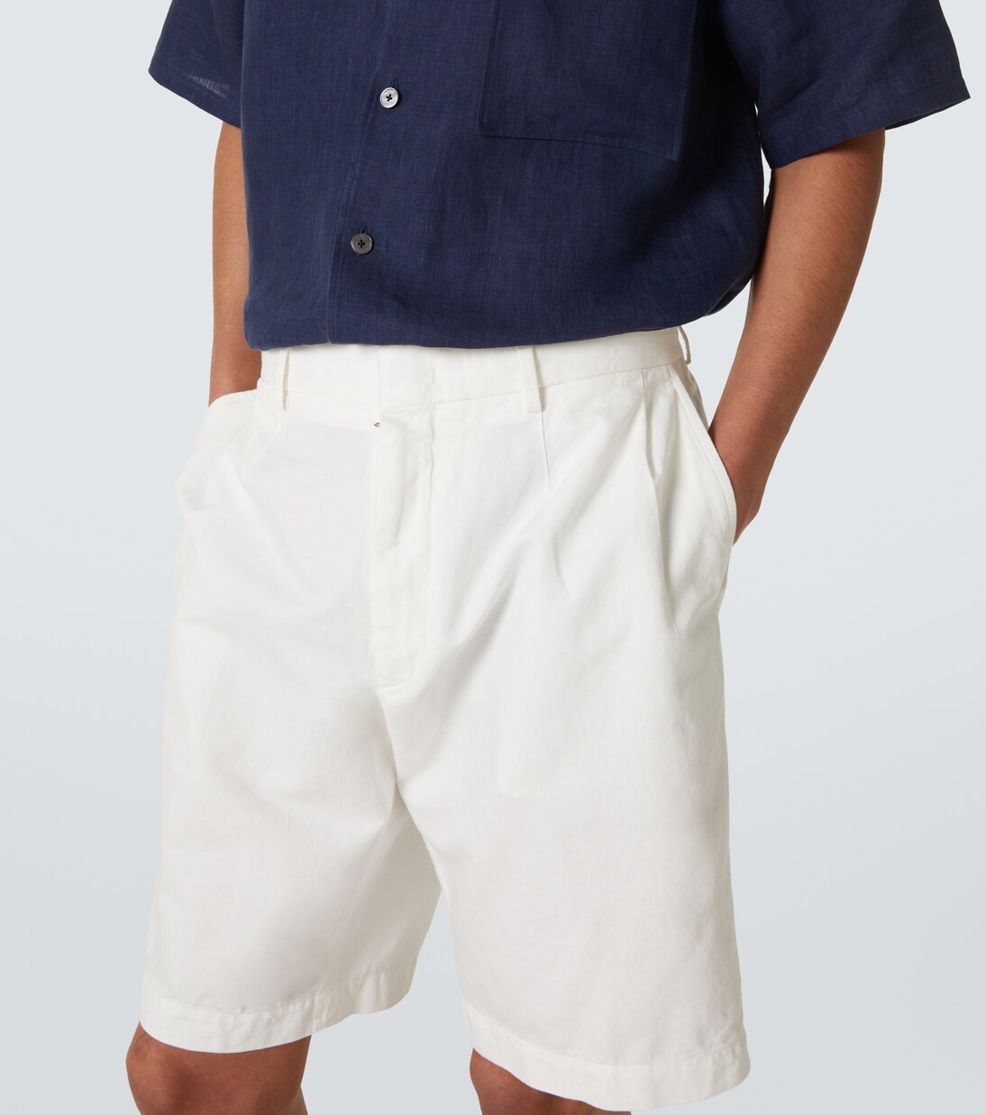 Cotton and linen Bermuda shorts | Zegna