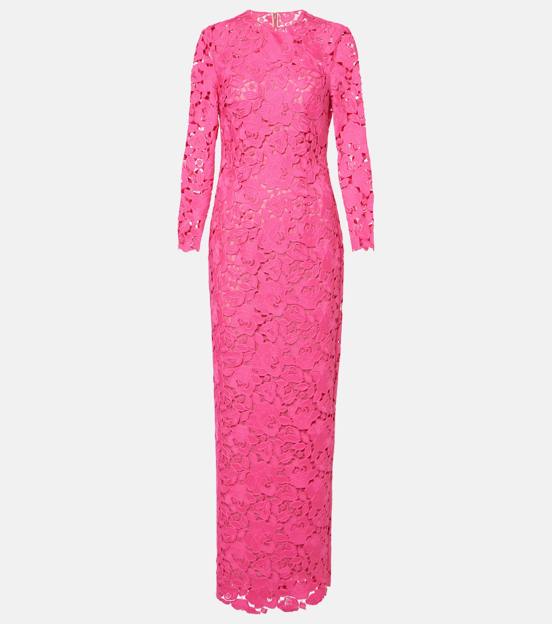 Floral asymmetric guipure gown | Oscar de la Renta