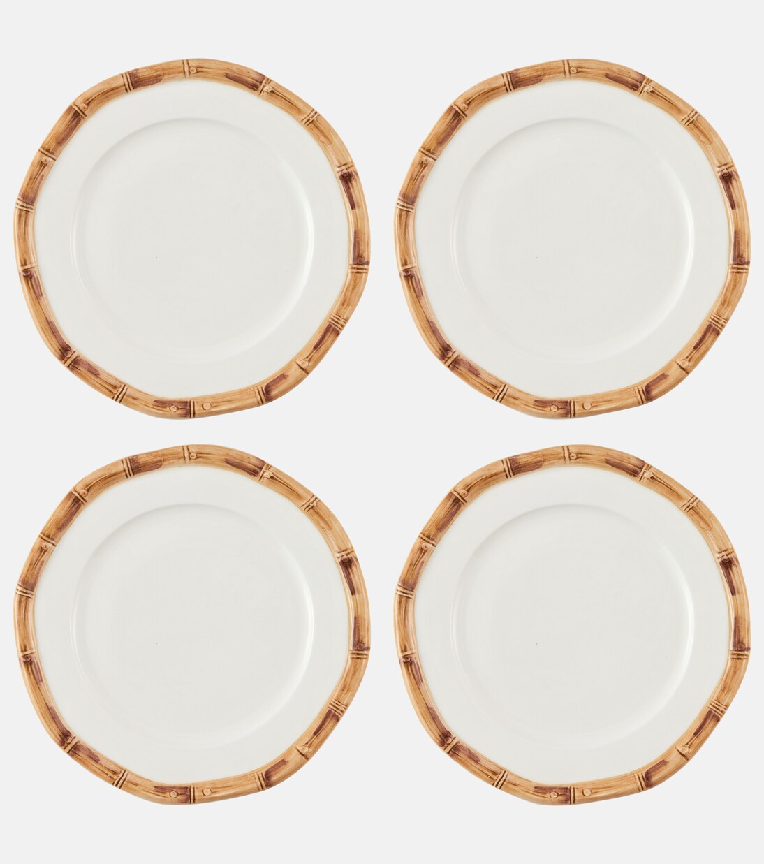 Bamboo set of 4 ceramic dessert plates | Les-Ottomans