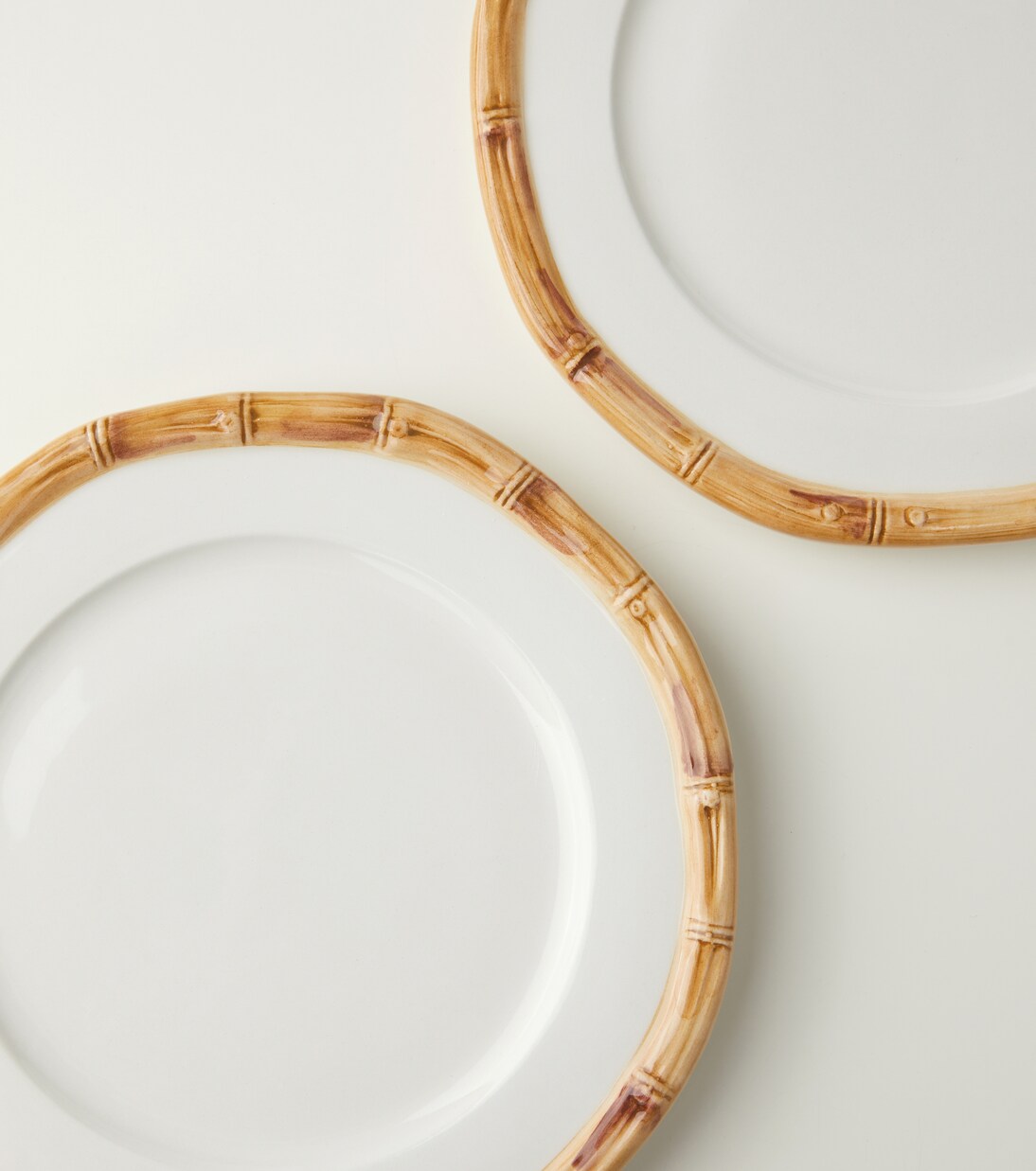 Bamboo set of 4 ceramic dessert plates | Les-Ottomans
