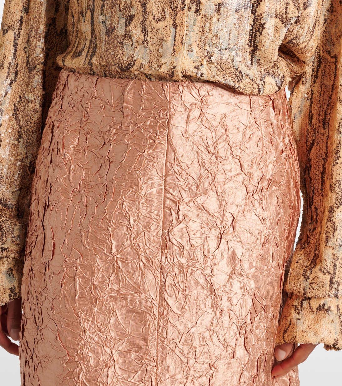 Midirock aus Lamé | Dries Van Noten