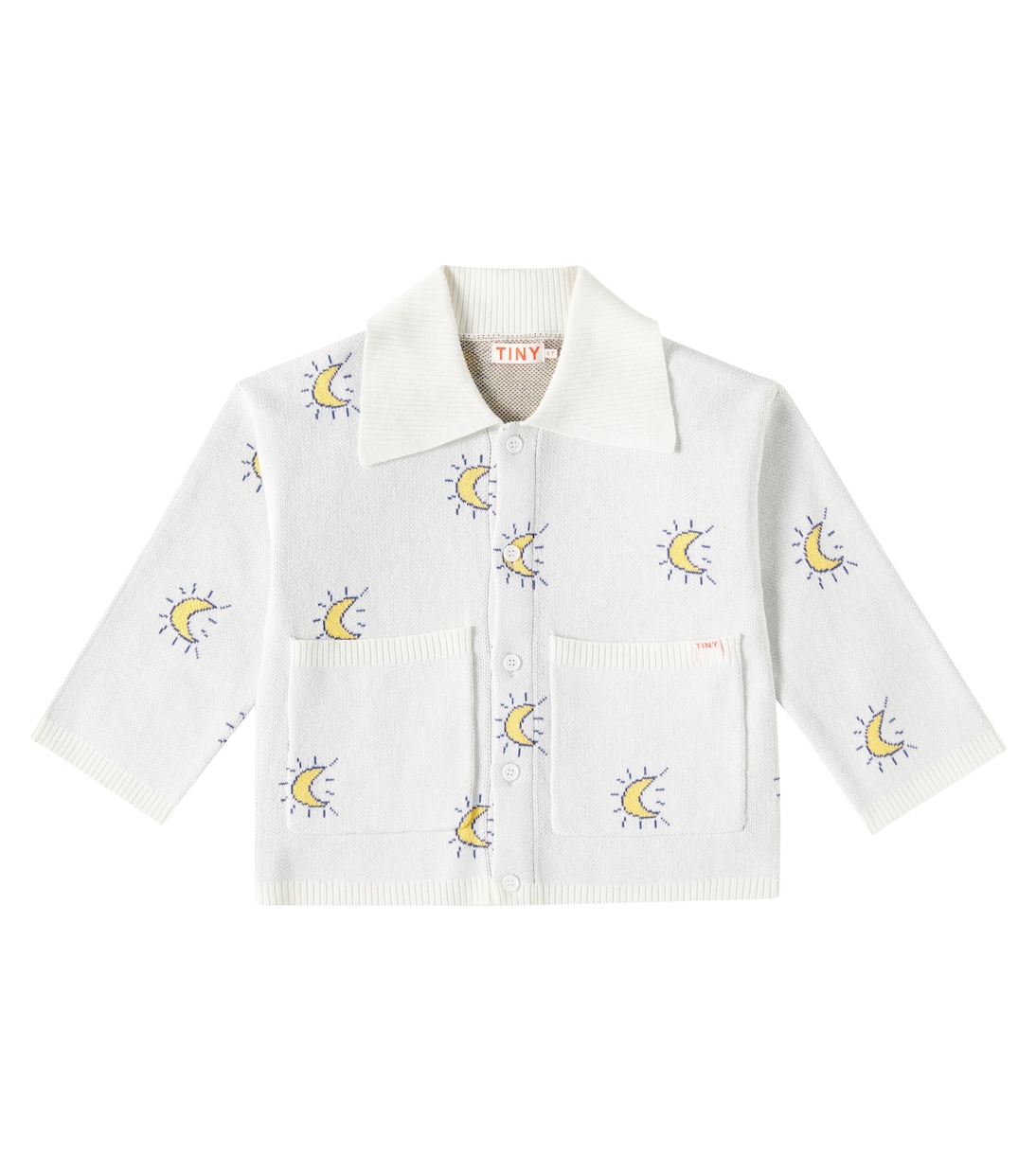 Midnight Sun cotton jacquard cardigan | Tinycottons