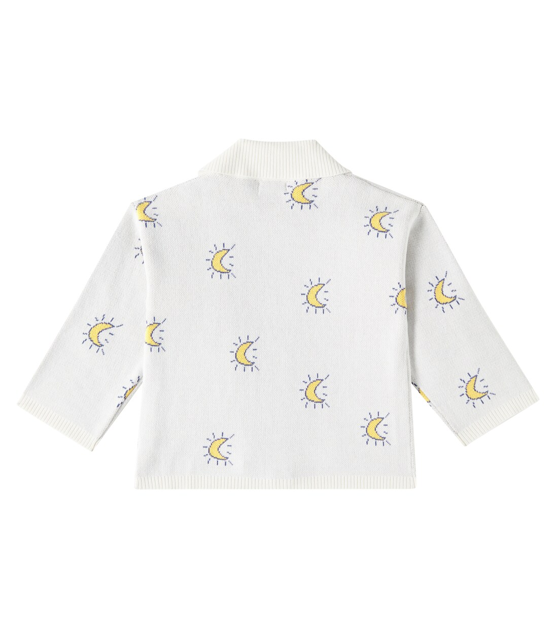 Midnight Sun cotton jacquard cardigan | Tinycottons