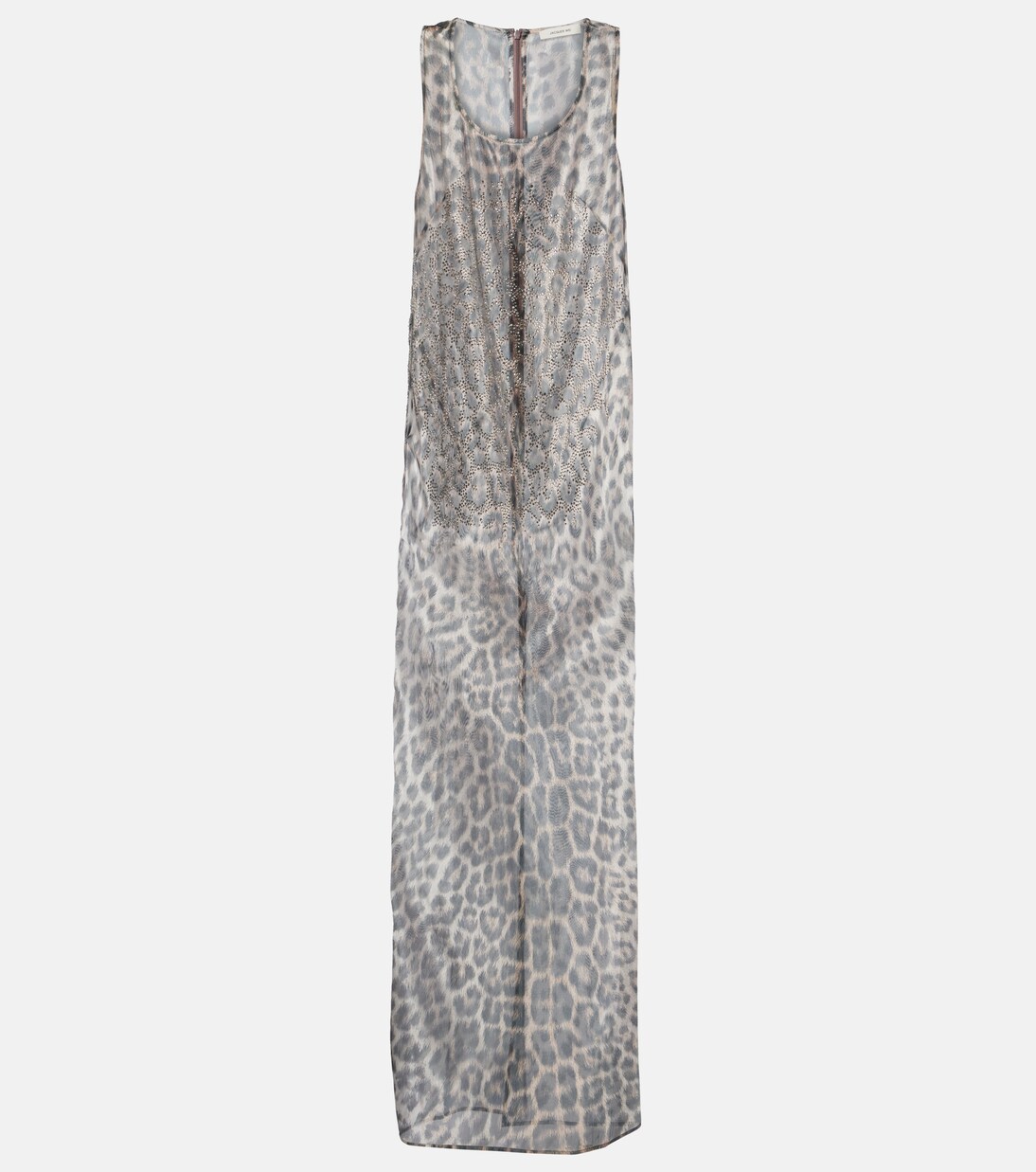 Robe longue en tulle à cristaux | Jacques Wei