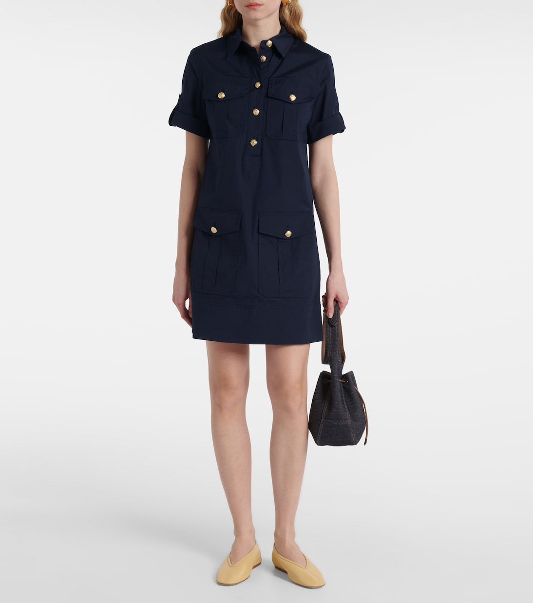 Lucca embellished linen shirt dress  | Veronica Beard