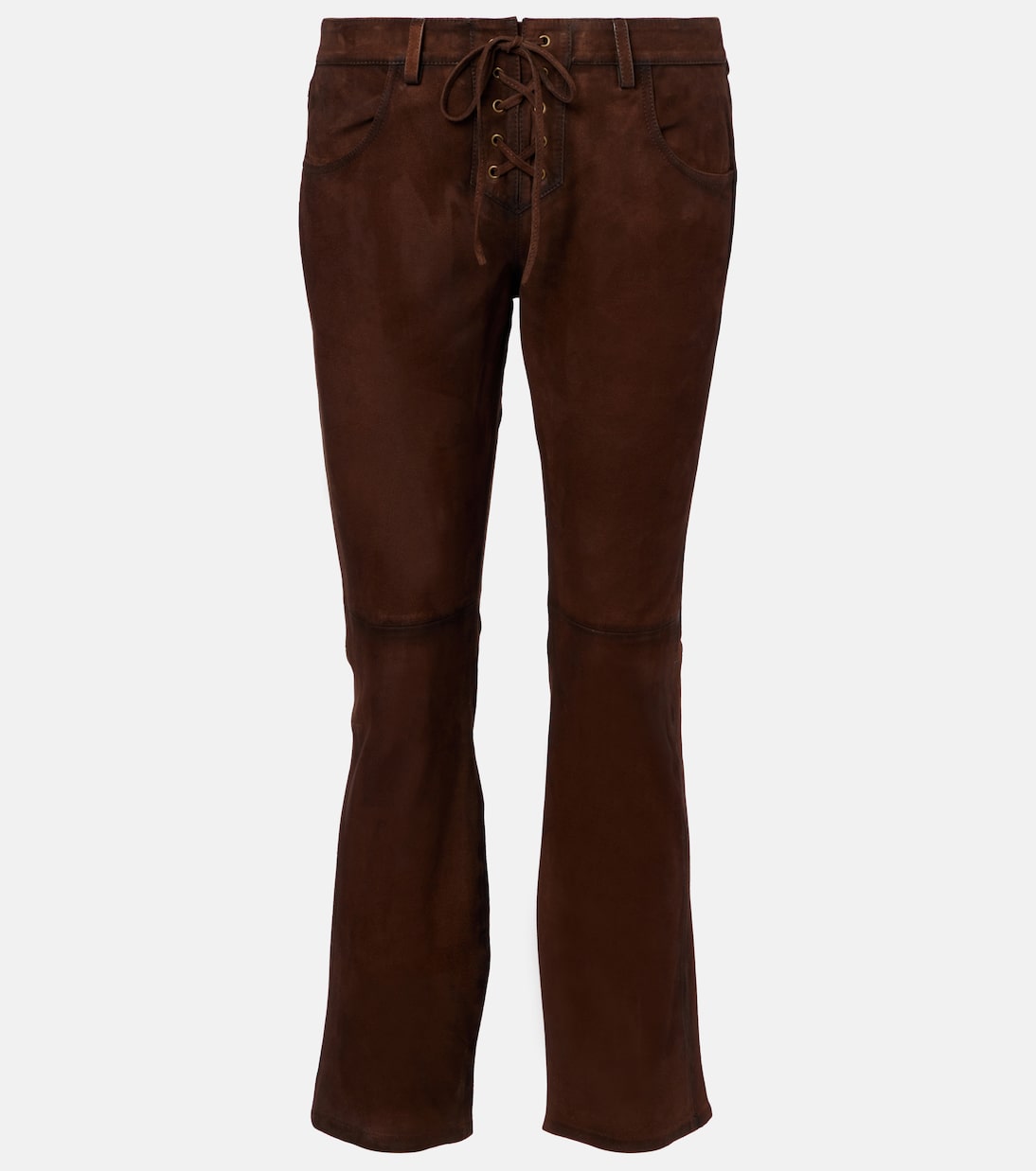 Vanel low-rise suede lace-up pants | Isabel Marant