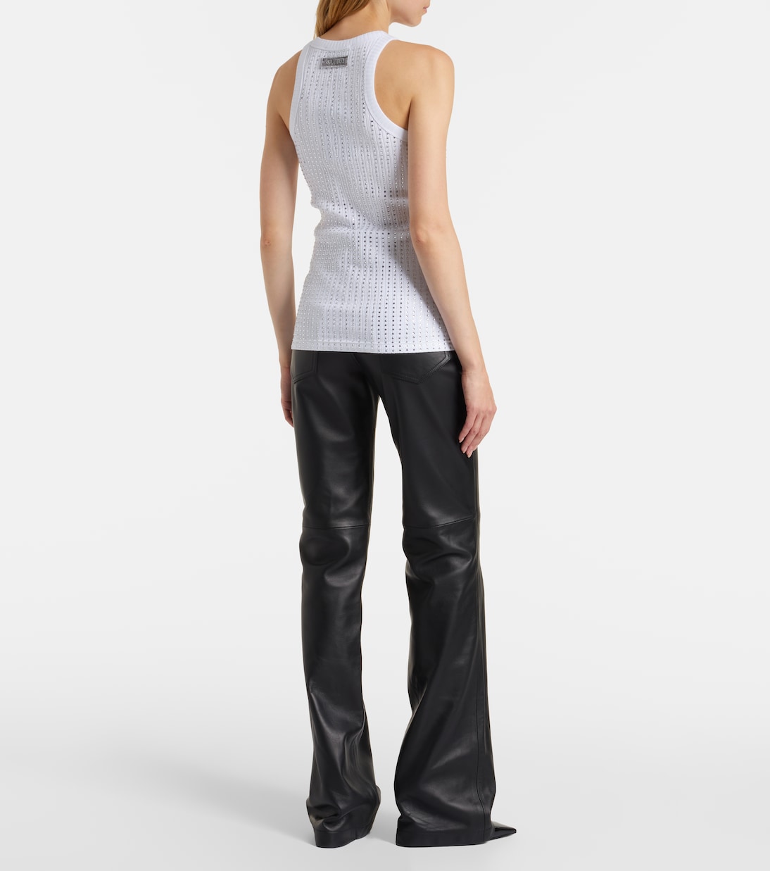 Tank top de jersey de algodón adornado | The Attico