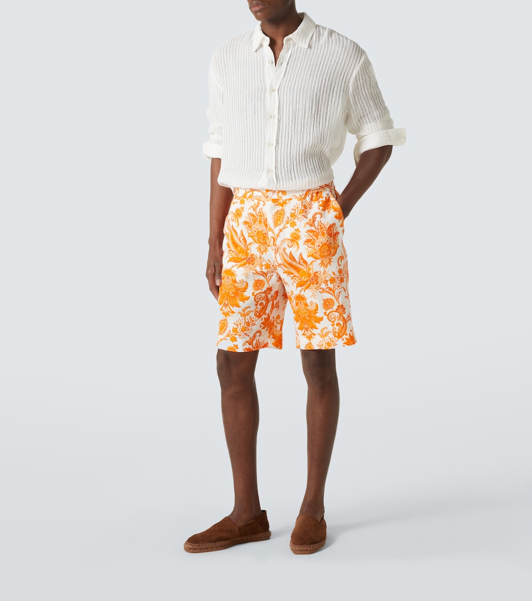 Paisley linen Bermuda shorts | Etro