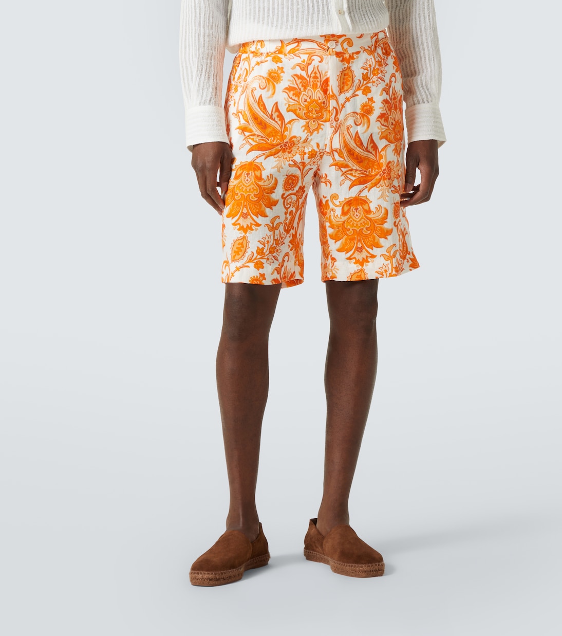 Paisley linen Bermuda shorts | Etro