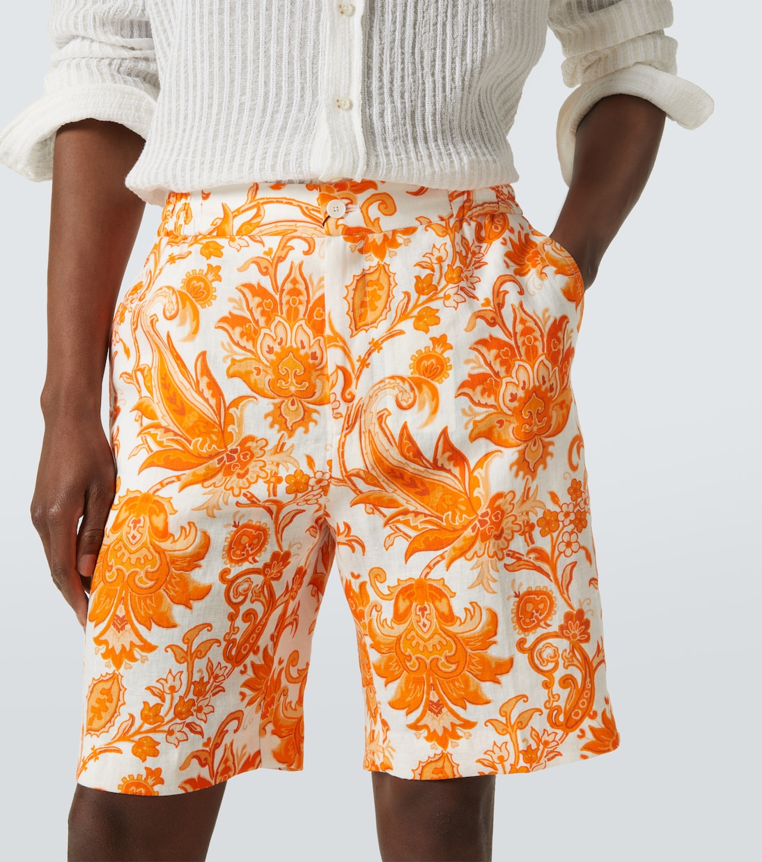 Paisley linen Bermuda shorts | Etro