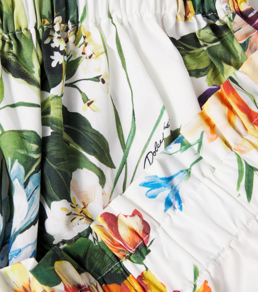 Set top et short en coton à fleurs | Dolce&Gabbana Kids