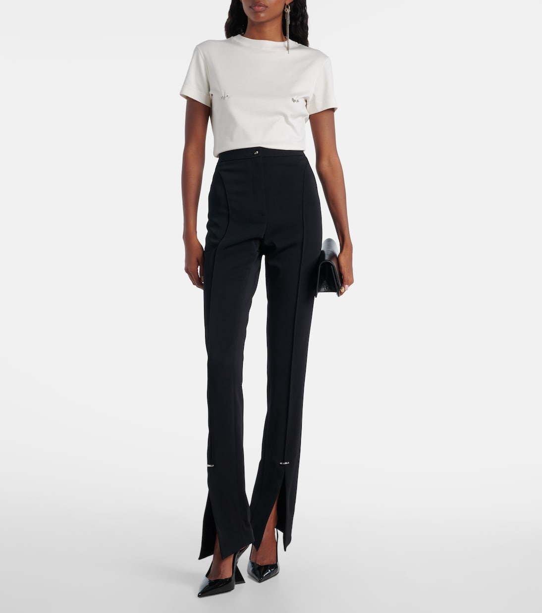 Verziertes T-Shirt aus Baumwoll-Jersey | Mugler