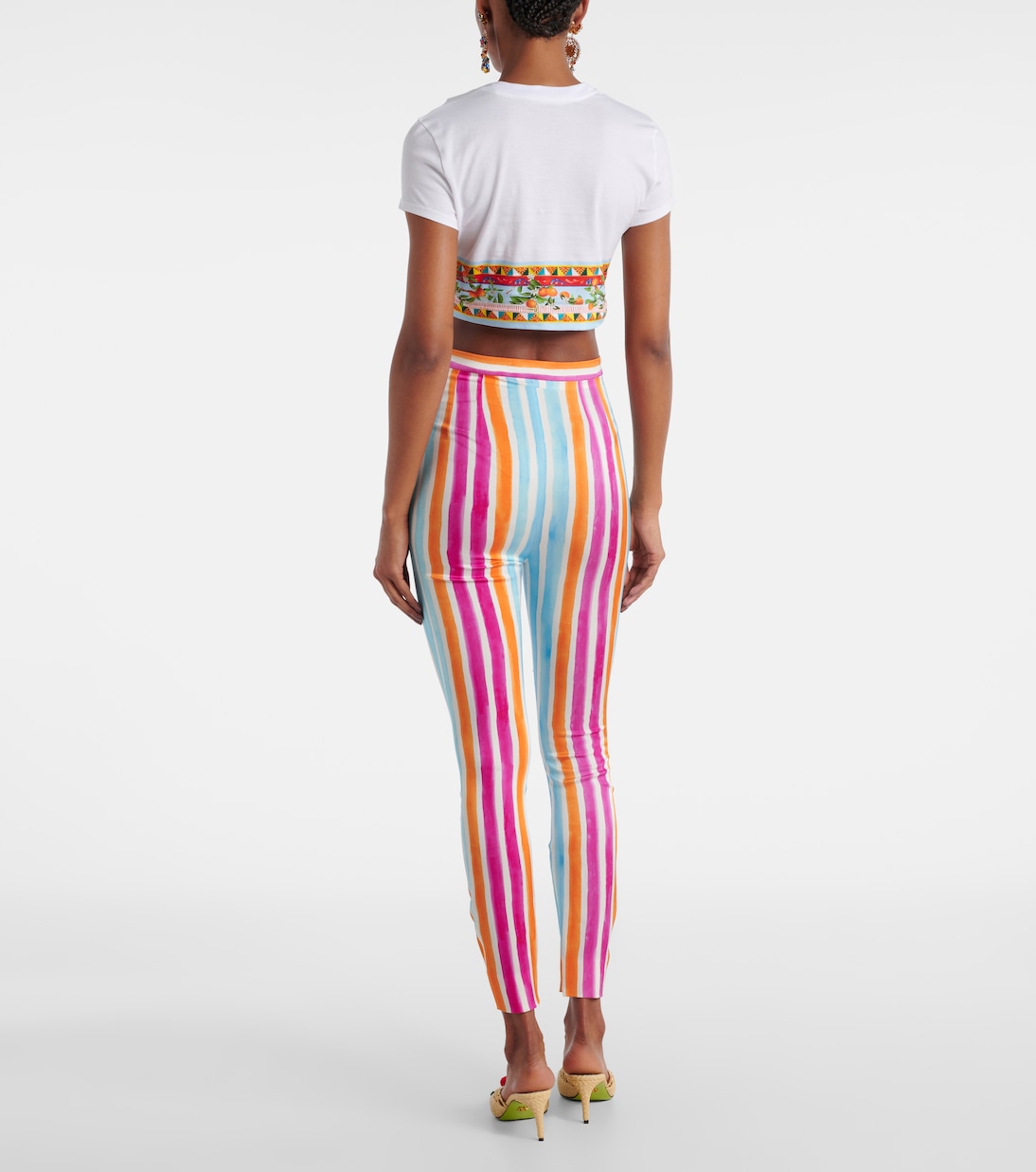 Striped silk-blend leggings | Dolce&Gabbana