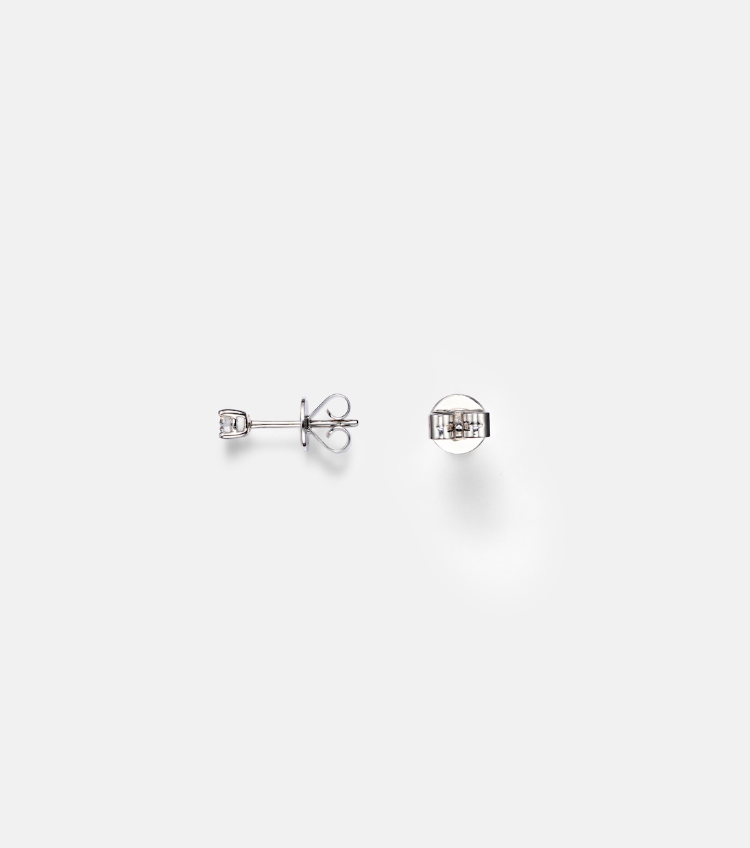 18kt white gold stud earrings with diamonds | Anita Ko