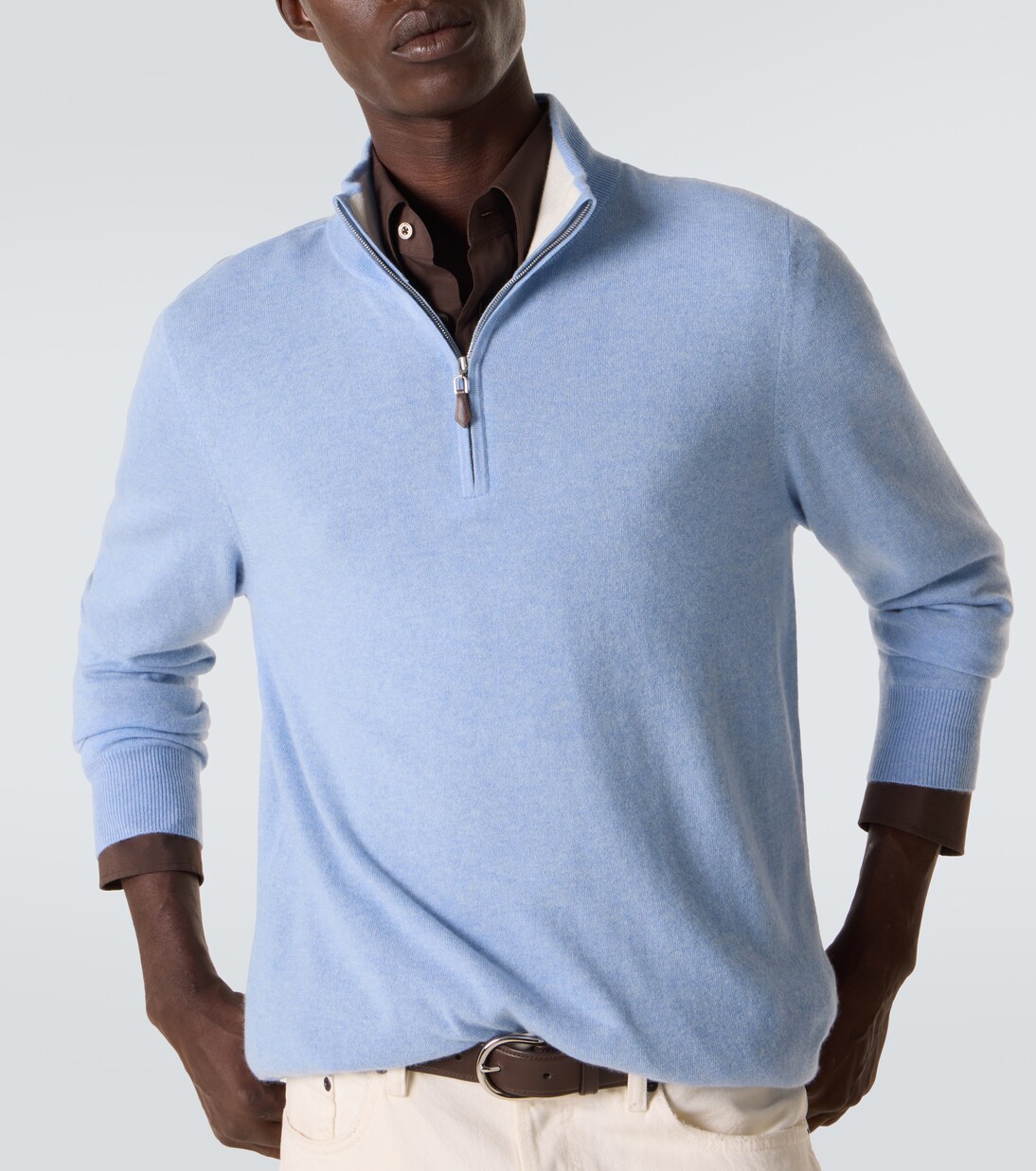 Mr Fenchurch cashmere half-zip sweater | Arch4