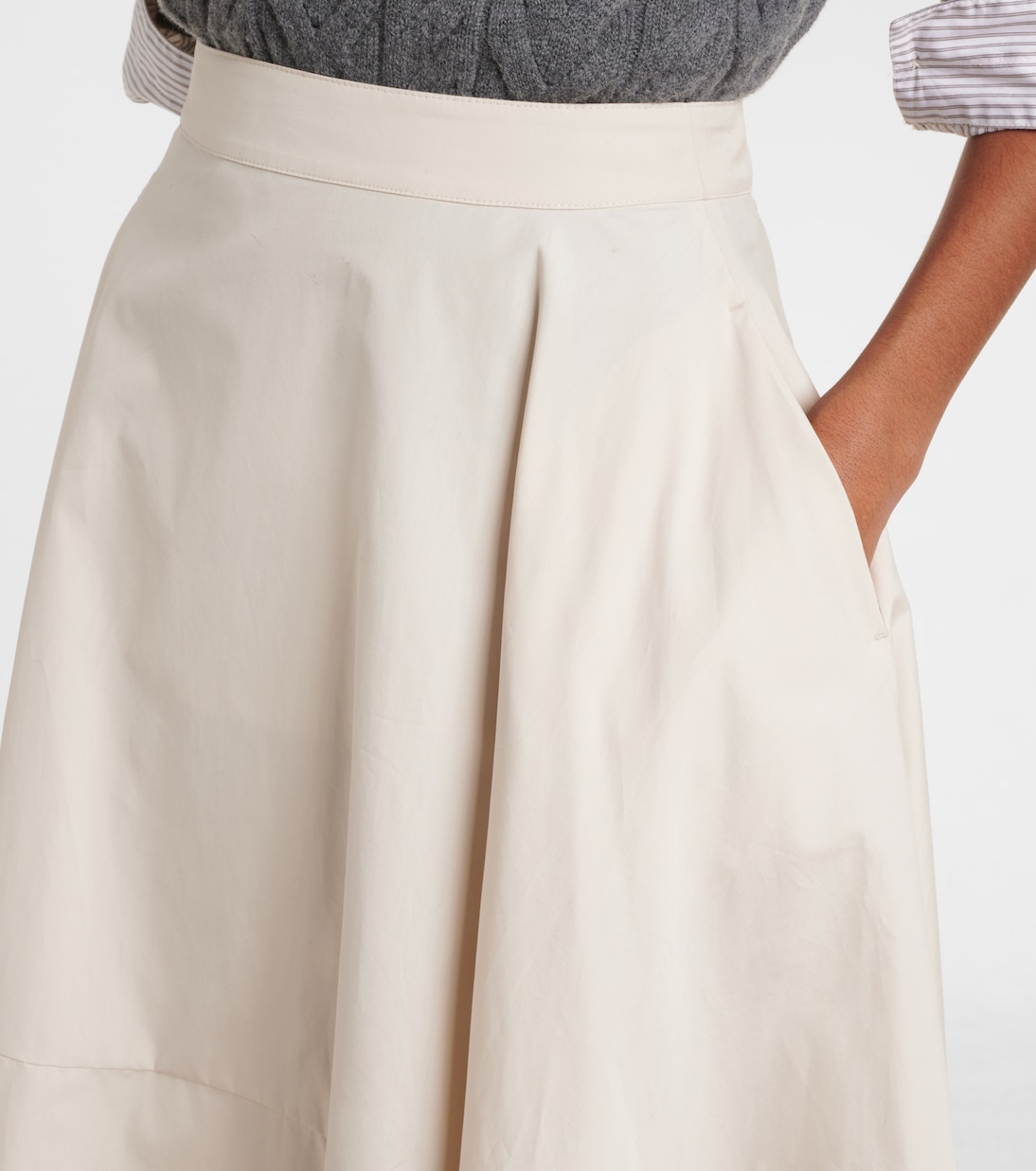 Desy cotton poplin midi skirt | 'S Max Mara