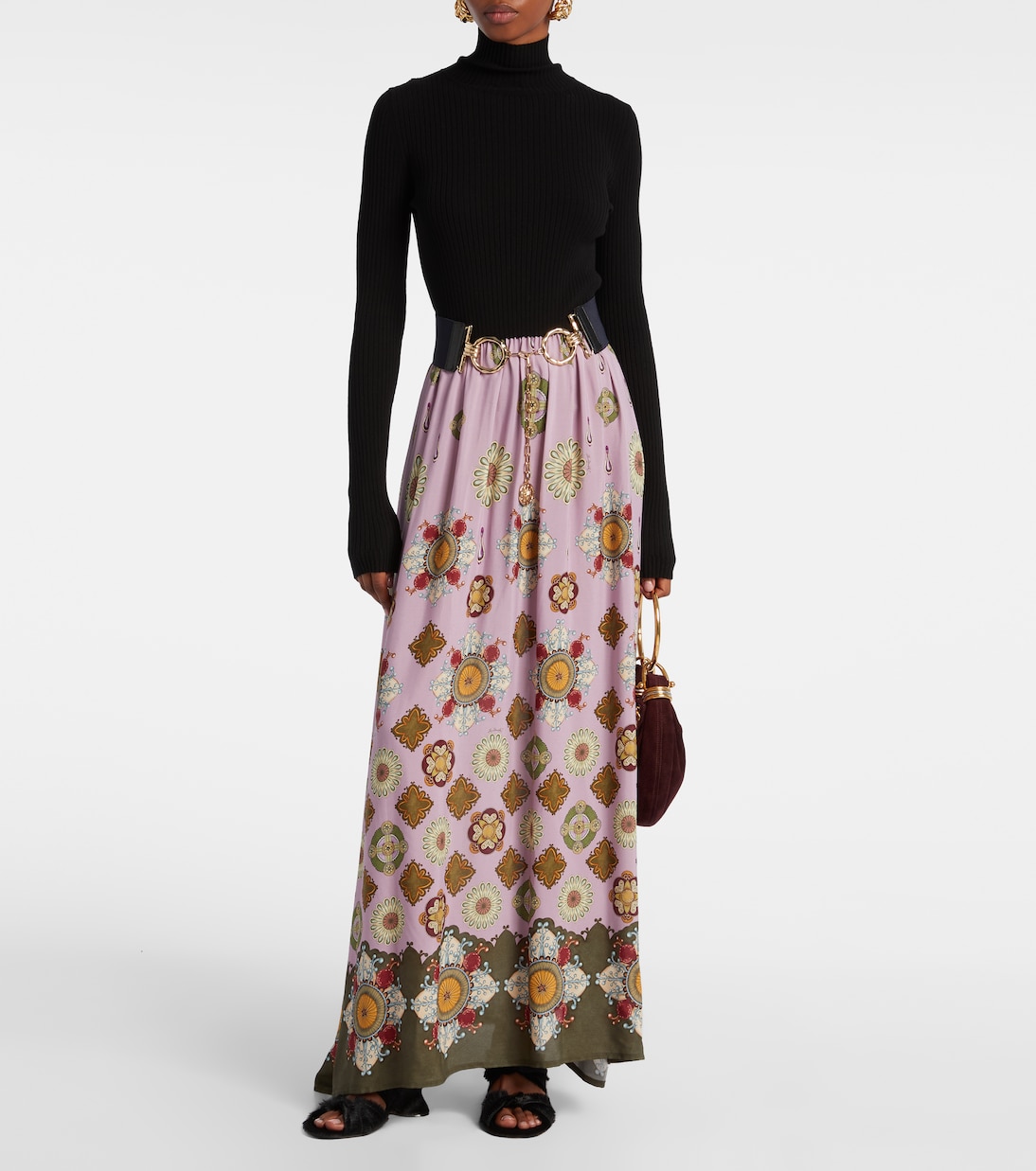 Vestido largo Luraria Foulard estampado | La DoubleJ