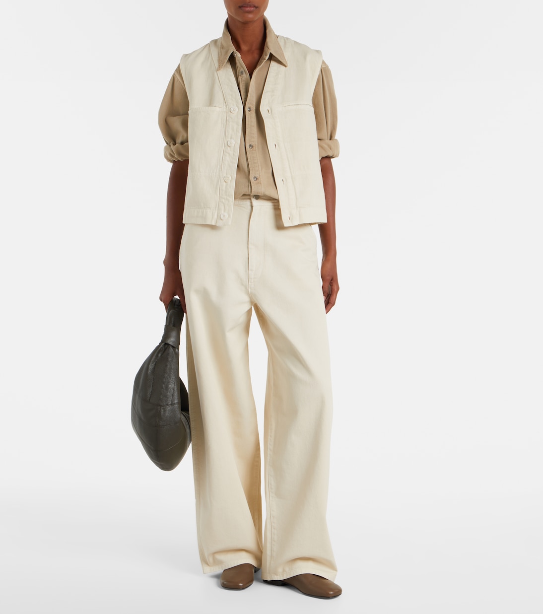 Jeans anchos de tiro alto | Lemaire