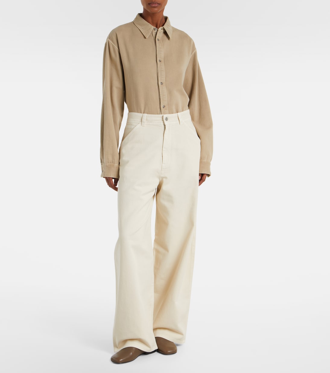 Jeans anchos de tiro alto | Lemaire