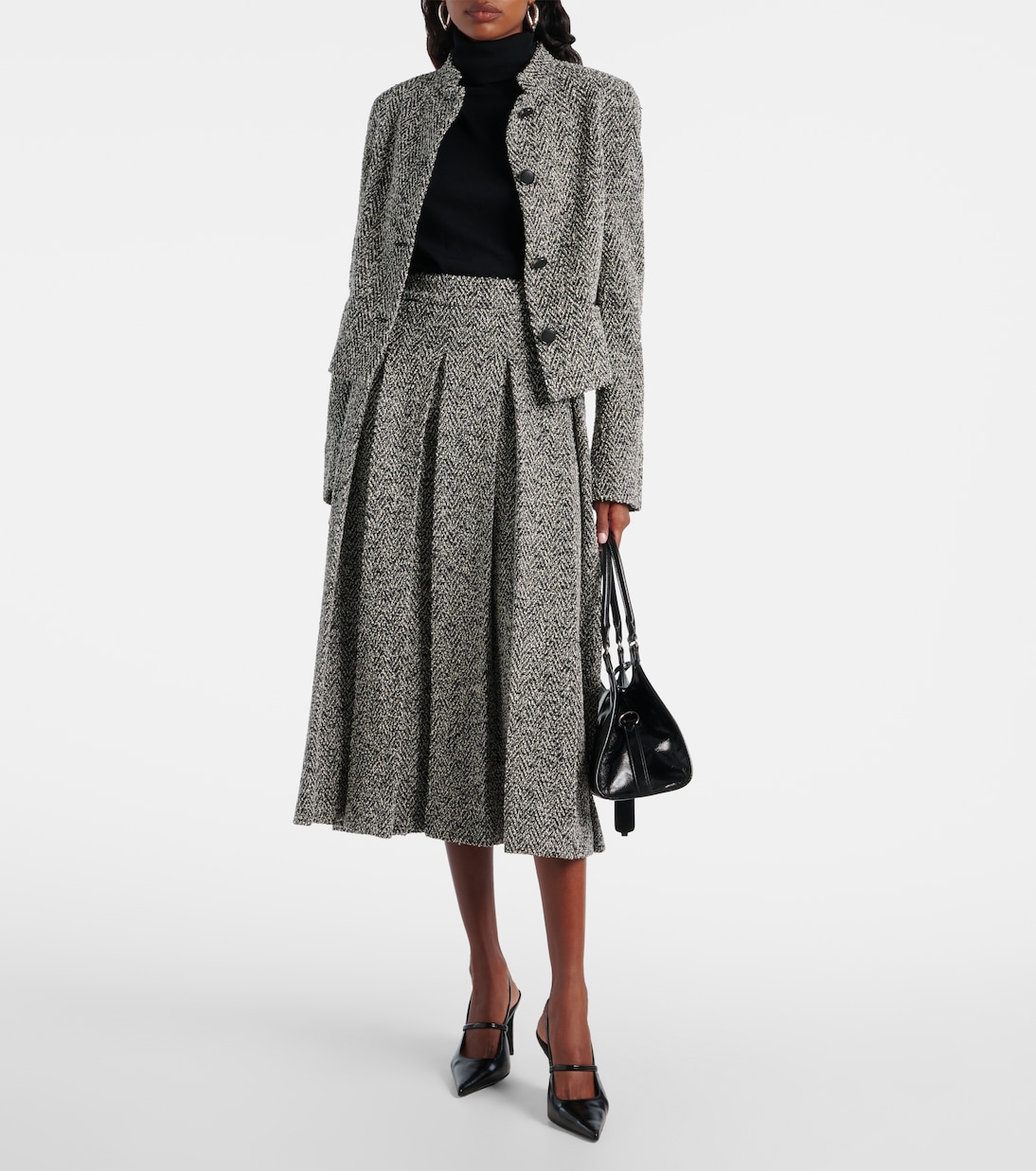 Falda midi Gallo en mezcla de algodón y lana | Max Mara