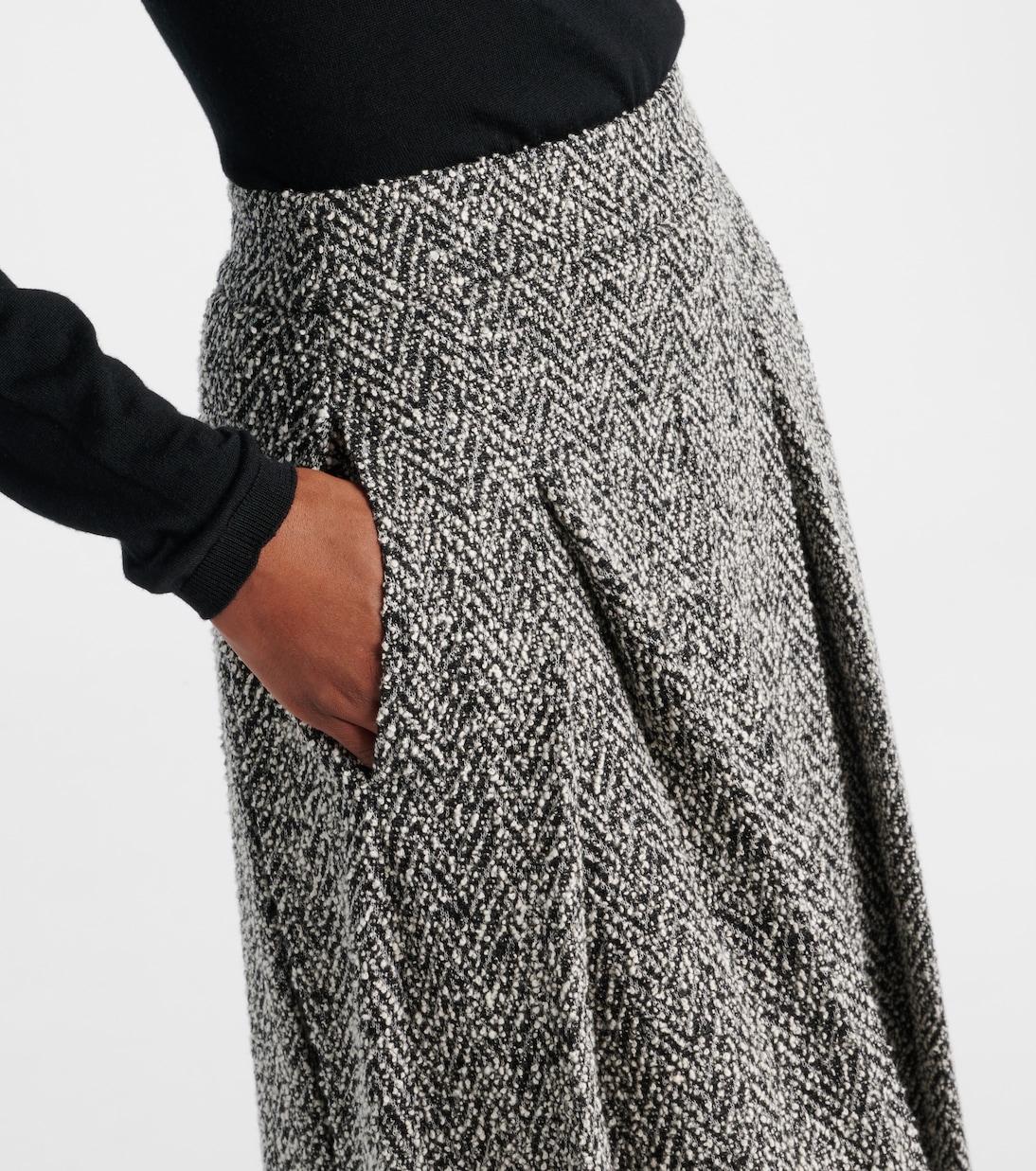 Falda midi Gallo en mezcla de algodón y lana | Max Mara