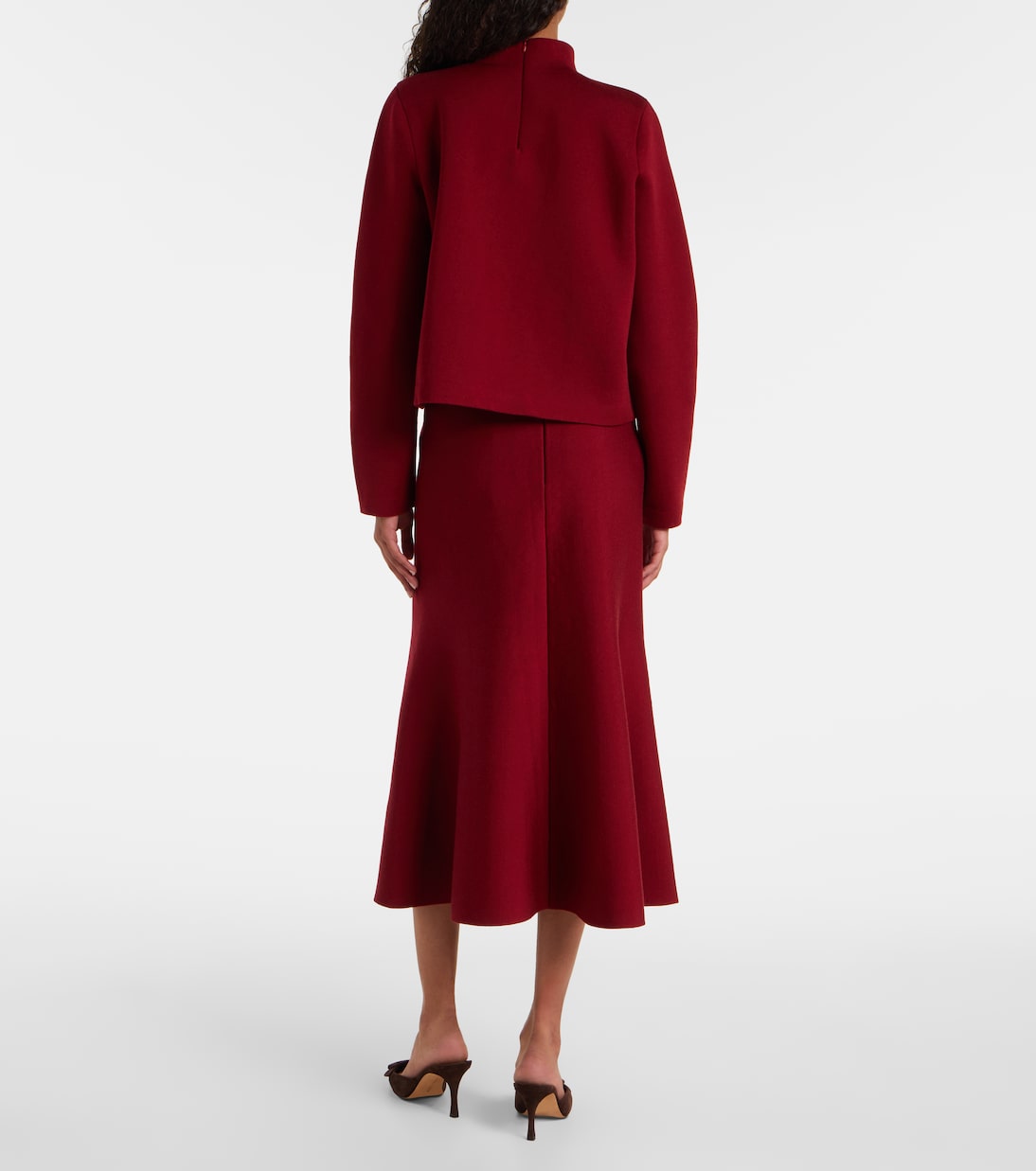 Pullover in jacquard di cotone e lana  | Carolina Herrera
